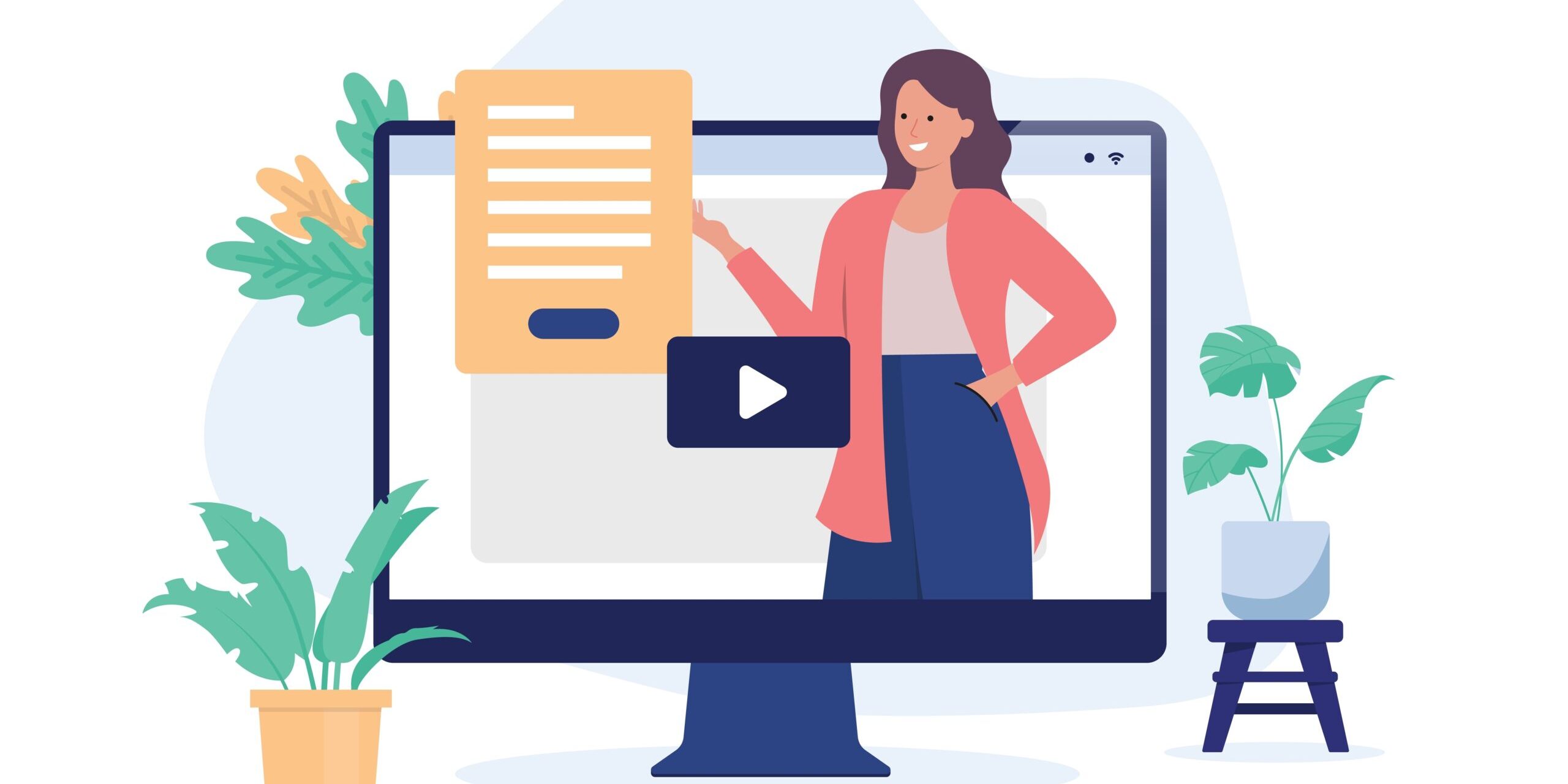 Webinar,-,Computer,Screen,With,Woman,Person,Holding,Lecture,And